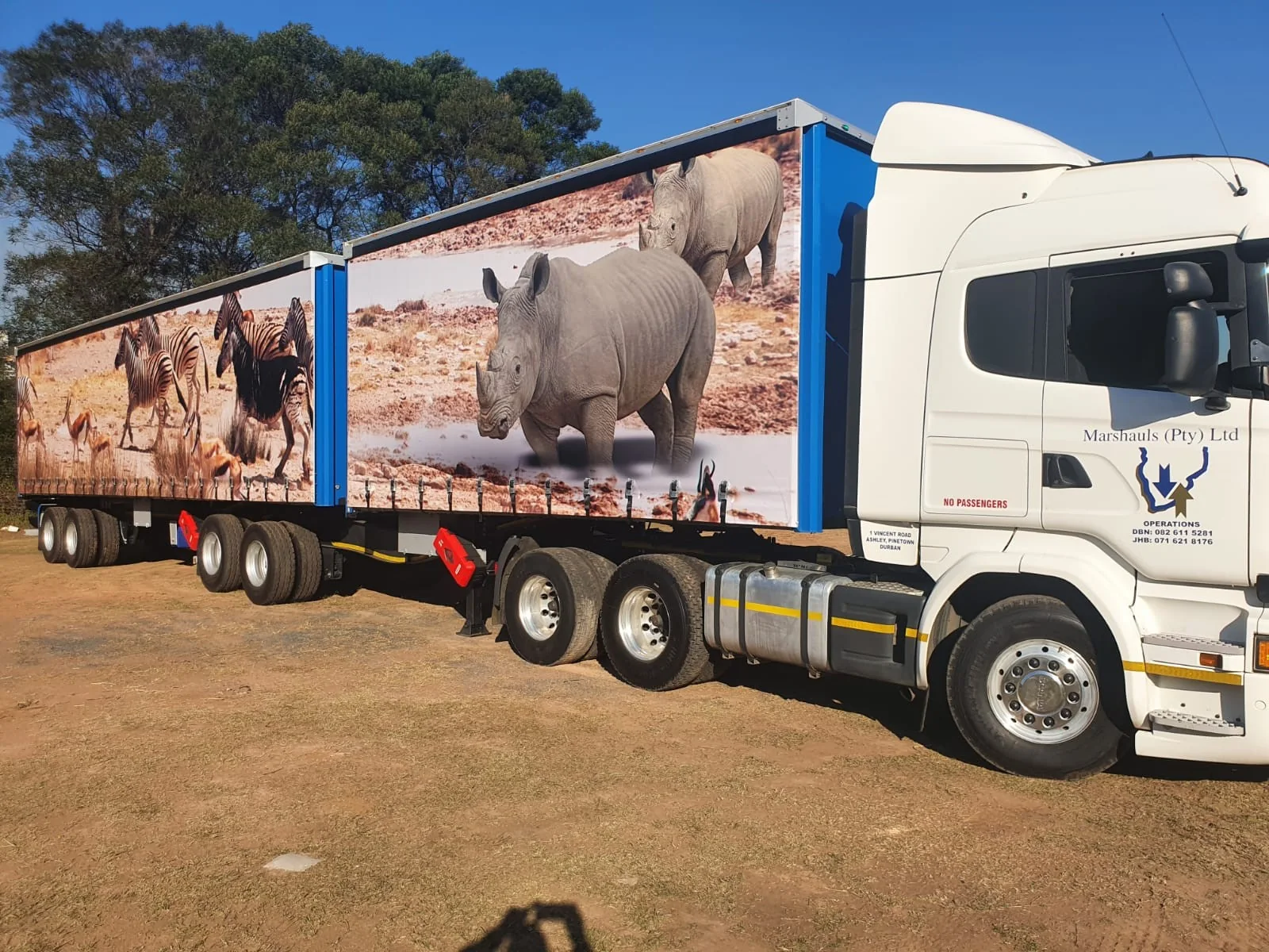 Marshauls rhino livery truck